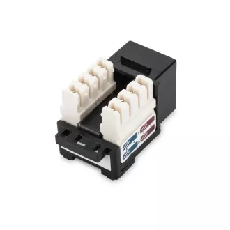 Digitus CAT 6 Keystone Jack, neoklopljeni RJ45 na LSA, boja crna Digitus CAT 6 Keystone Jack, neoklopljeni RJ45 na LSA, boja crna