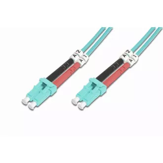 DIGITUS optički spojni kabel, LC na LC, višemodni, OM3, 50/125 µ, dupleks duljina 3 m