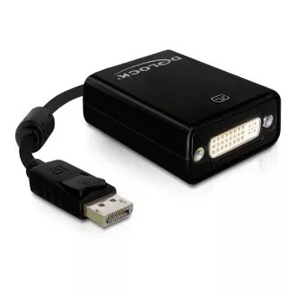 Delock adapter DisplayPort (muški) na DVI 24+5 (ženski), crni Delock adapter DisplayPort (muški) na DVI 24+5 (ženski), crni