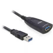 Delock USB 3.0 produžni kabel A/A, muški/ženski, duljine 5m s aktivnim pojačalom