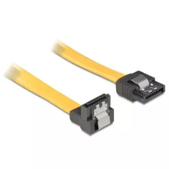 Delock HDD SATA kabel 50 cm ravno/dolje žuti metalni zasun