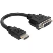 Delock adapter HDMI muški > DVI 24+1 ženski, 20 cm