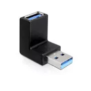 DeLock adapter USB 3.0 muški - USB 3.0 ženski pod kutom od 90° vertikalno