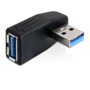 DeLock adapter USB 3.0 muški - USB 3.0 ženski pod kutom od 90° horizontalno