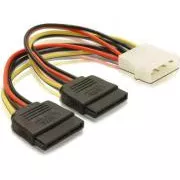 Delock adapter za napajanje s Molex 4-pinskog na 2x SATA 15-pinski