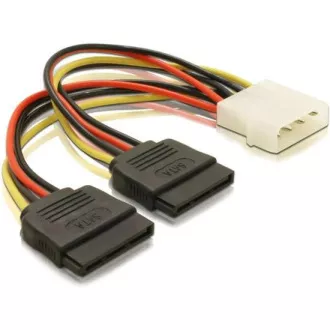 Delock adapter za napajanje s Molex 4-pinskog na 2x SATA 15-pinski