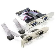 Delock adapter PCI Express x1 4x serijski port + niski profil