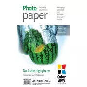 COLORWAY foto papir/ dvostrani visoki sjaj 220g/m2, A4/ 50 kom.