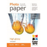 COLORWAY foto papir/ visoki sjaj 200g/m2, 13x18 / 100 komada
