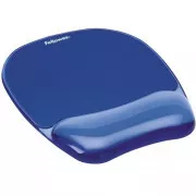 Fellowes podloga za miš i zapešće CRYSTAL gel plava
