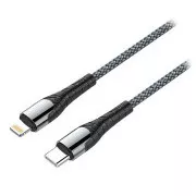 Colorway podatkovni kabel USB-C/ Apple Lightning/ 3A/ Brzo punjenje / 1m/ Sivi