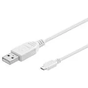 PremiumCord Micro USB 2.0 kabel, AB 1m, bijeli