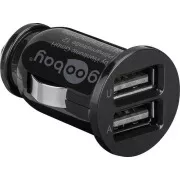 goobay Napajanje 12V auto adapter za 2x USB 2.1A crni
