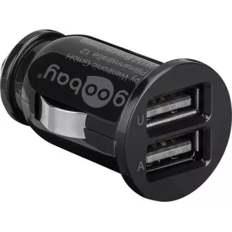 goobay Napajanje 12V auto adapter za 2x USB 2.1A crni