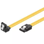 PremiumCord 0,7 m SATA 3.0 podatkovni kabel 1,5 GB / 3 GB / 6 GB, metalni zasun, 90°