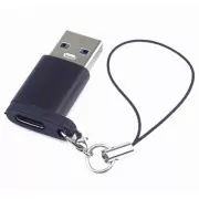 PremiumCord adapter USB3.0 A muški - USB-C ženski, crni s ušicom za vješanje