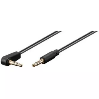 PremiumCord kabel Jack 3,5 mm - 3,5 mm konektor 90° M/M 1,5 m