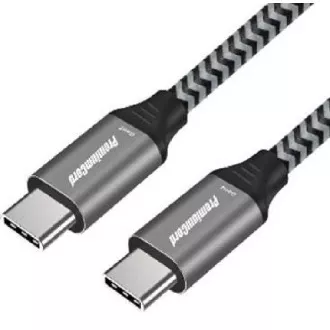 PremiumCord kabel USB 3.2 Gen 1 USB-C muški - USB-C muški, pamučna pletenica, 2m