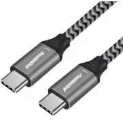 PremiumCord USB-C kabel (USB 3.2 GEN 2x2, 5A, 100W, 20Gbit/s) 1,5m, pamučna pletenica