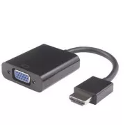 PremiumCord HDMI u VGA konverter sa zvučnim 3,5 mm stereo priključkom - crni