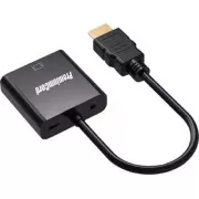 PremiumCord HDMI u VGA konverter sa zvučnim 3,5 mm stereo priključkom - crni