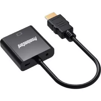 PremiumCord HDMI u VGA konverter sa zvučnim 3,5 mm stereo priključkom - crni