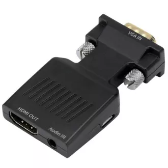 PremiumCord VGA u HDMI pretvarač s audio ulazom i audio kabelom PremiumCord VGA u HDMI pretvarač s audio ulazom i audio kabelom