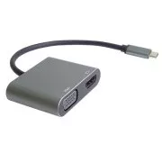 PremiumCord MST USB-C na HDMI + VGA adapter, 4K i FULL HD 1080p rezolucija