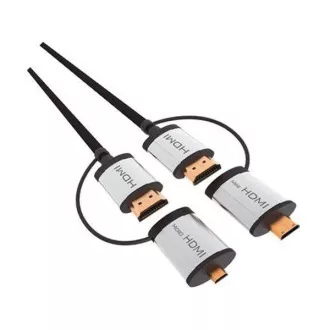 PLATINET OMEGA kabel HDMI v1.4 crni 1.5m + adapter za miniHDMI i microHDMI
