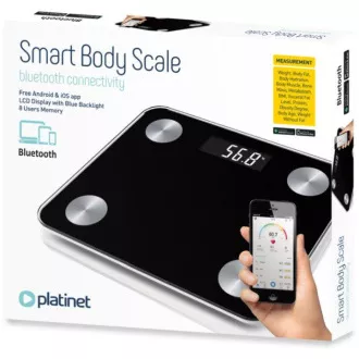 PLATINET pametna osobna vaga s Bluetoothom, crna