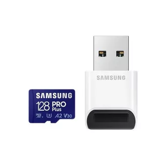 Samsung/micro SDXC/128GB/180MBps/USB 3.0/USB-A/klasa 10/+ adapter/plava