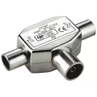 PremiumCord TV antenski kombinator-razdjelnik IEC 75 Ohm 1xF-2xM PremiumCord TV antenski kombinator-razdjelnik IEC 75 Ohm 1xF-2xM