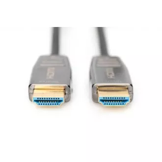 Digitus HDMI AOC hibridni optički kabel, Tip AM/M, 10m, UHD 8K@60Hz, CE, zlatni, crni Digitus HDMI AOC hibridni optički kabel, Tip AM/M, 10m, UHD 8K@60Hz, CE, zlatni, crni