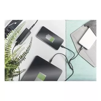 USB kabel za punjenje, 3 u 1, USB A - Lightning+micro B+Type-C 1m, kabel, pamuk, CE, bijeli