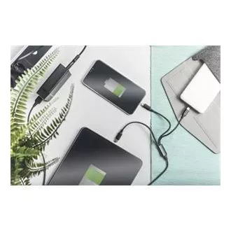 USB kabel za punjenje, 3 u 1, USB A - Lightning+micro B+Type-C 1m, kabel, pamuk, CE, bijeli