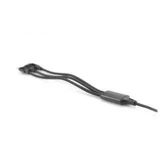 USB kabel za punjenje, 3 u 1, USB A - Lightning+micro B+Type-C 1m, kabel, pamuk, CE, bijeli