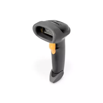 DIGITUS ručni 2D barkod skener, kompatibilan s QR kodom, dvosmjerno 200 skeniranja/s, 2 m USB-RJ45 kabela, s držačem