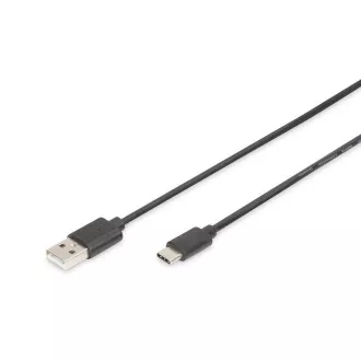 Digitus USB C na A priključni kabel 1,0 m, 3A, 480 MB, verzija 2.0