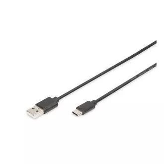 Digitus USB C na A priključni kabel 1,0 m, 3A, 480 MB, verzija 2.0
