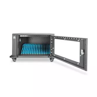 DIGITUS Punjač za tablete 16 baza za punjenje za uređaje do 14", električna brava, crna 384 x 550 x 375 mm DIGITUS Punjač za tablete 16 baza za punjenje za uređaje do 14", električna brava, crna 384 x 550 x 375 mm