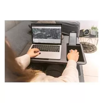 DIGITUS stol za prijenosno računalo / radna stanica do 17", utor za mobitel, podloga za miša