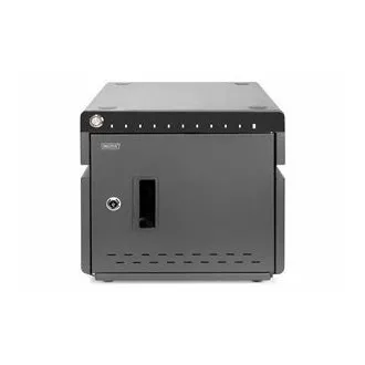 DIGITUS mobile desktop punjač za tablete do 14 inča, 10 uređaja. UV-C, USB-C (do 20 W po uređaju