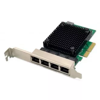 DIGITUS 4 priključka RJ45 RTL8125B 2,5 GB-bita NIC poslužitelja