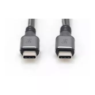 DIGITUS USB 4 priključni kabel, TypeC na TypeC, AL-kućište PP pletenica 4K@60Hz, PD3.0, 20Gbits/s, 3m, bl.