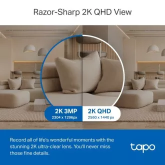 TP-LINK Tapo C220 - IP kamera s nagibom i WiFi, 4MP (2560 * 1440), ONVIF TP-LINK Tapo C220 - IP kamera s nagibom i WiFi, 4MP (2560 * 1440), ONVIF