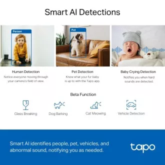 TP-LINK Tapo C220 - IP kamera s nagibom i WiFi, 4MP (2560 * 1440), ONVIF TP-LINK Tapo C220 - IP kamera s nagibom i WiFi, 4MP (2560 * 1440), ONVIF