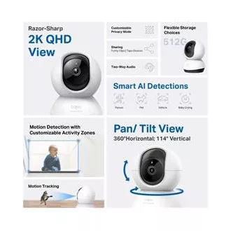 TP-LINK Tapo C220 - IP kamera s nagibom i WiFi, 4MP (2560 * 1440), ONVIF TP-LINK Tapo C220 - IP kamera s nagibom i WiFi, 4MP (2560 * 1440), ONVIF