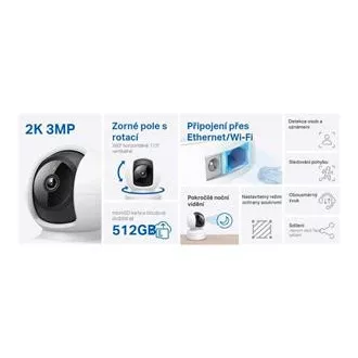 TP-Link Tapo C212 - IP kamera s nagibom i WiFi, 3MP (2304 x 1296), ONVIF