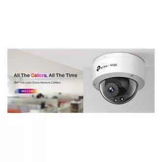TP-Link VIGI C230 (2,8 mm) - kupolasta kamera, 3 MP, 2,8 mm, puna boja
