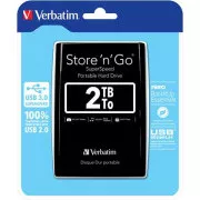 VERBATIM Store'n'Go 2.5" 2TB USB 3.0 crni